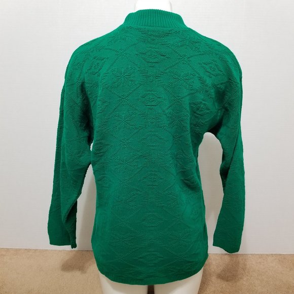 Serious Affairs sweater Small NWT geometric diamond pullover mock neck VINTAGE - Picture 3 of 9